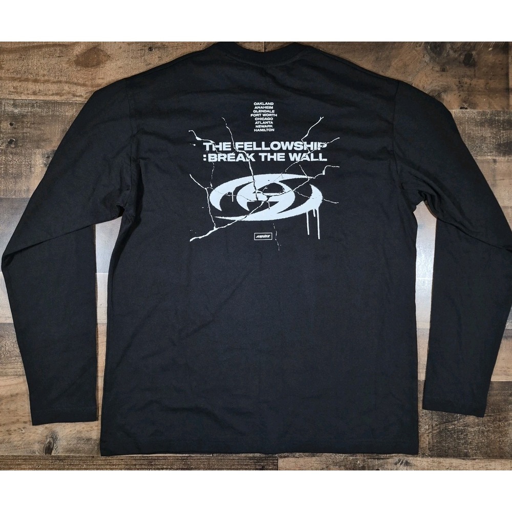 Ateez Shirt Men's Large Black Break The Wall 2022 World Tour Fellowship
